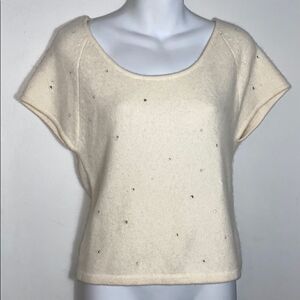 TWIGGY Angora Blend Rhinestone Crop Top-XL